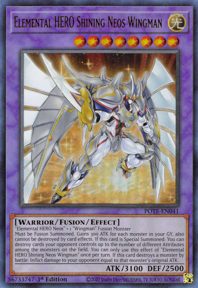 Elemental HERO Shining Neos Wingman [POTE-EN041] Ultra Rare